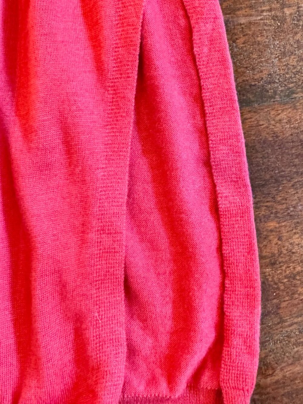 TROUVÉ Red Cashmere Blend Zip V-Neck Tunic Sweater XL EUC - Picture 7 of 10